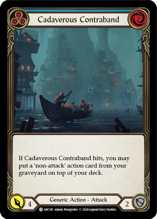 Cadaverous Contraband (Blue) [Arcane Rising Unlimited] Unlimited Rainbow Foil - Flesh And Blood Single