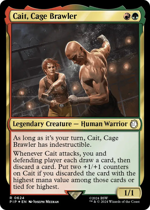 Cait Cage Brawler (Surge Foil) [Fallout] - MTG Single