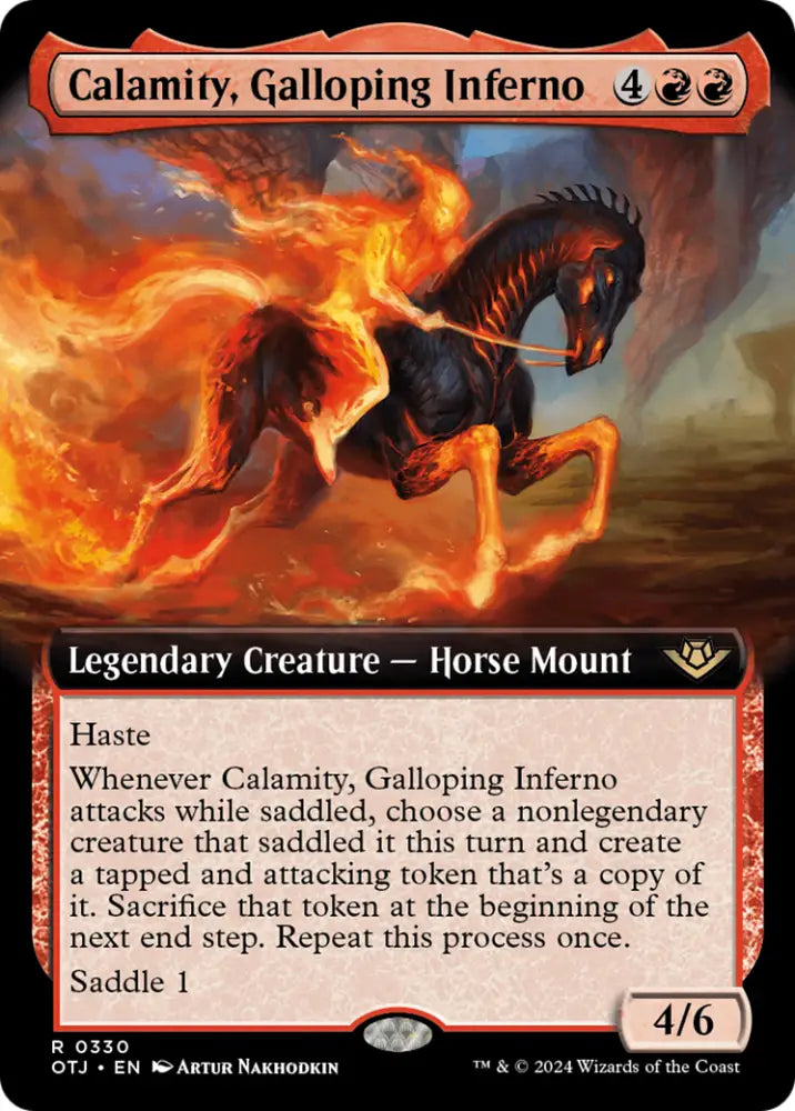 Calamity Galloping Inferno (Extended Art) [Outlaws of Thunder Junction] - MTG Single