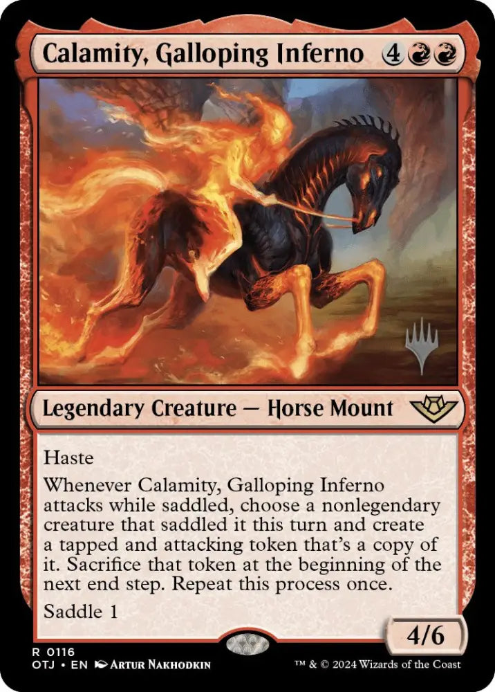 Calamity Galloping Inferno (Promo Pack) [Outlaws of Thunder Junction Promos] - MTG Single