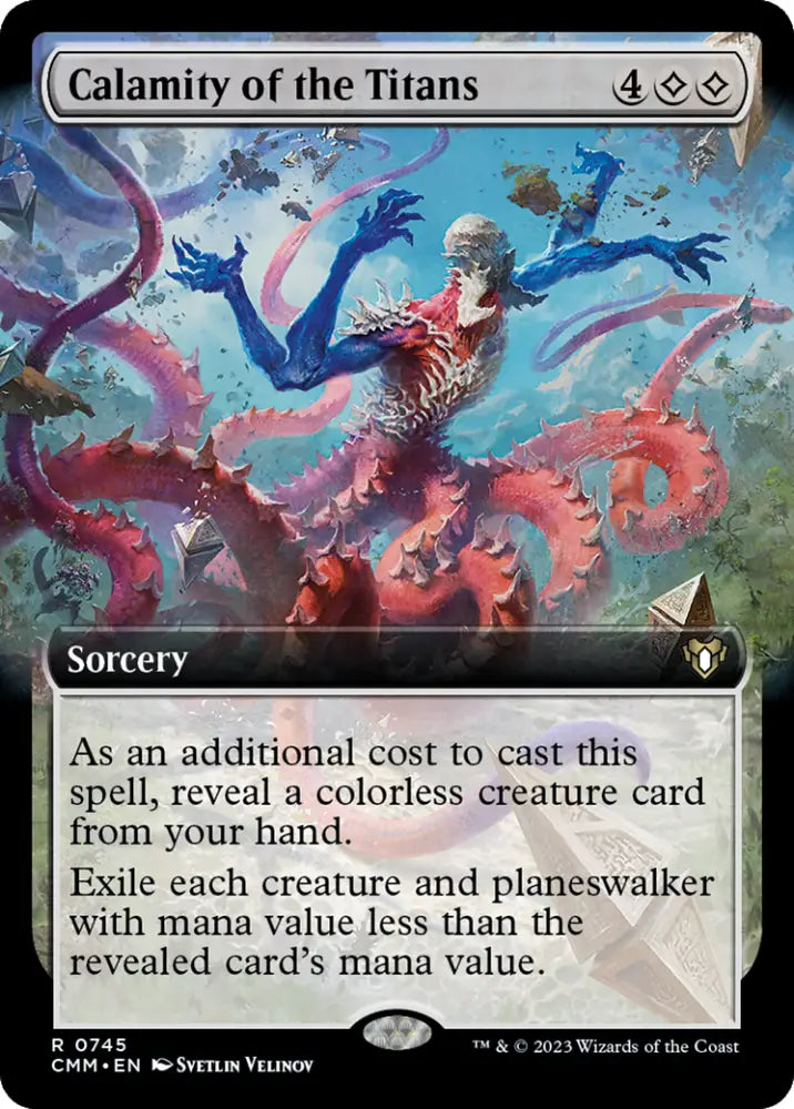 Calamity of the Titans (Extended Art) [Commander Masters] - MTG Single