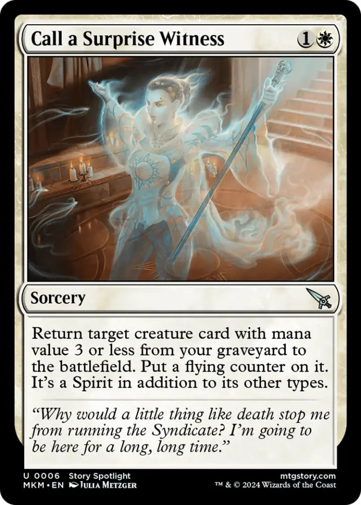 Call a Surprise Witness [Murders at Karlov Manor] - MTG Single