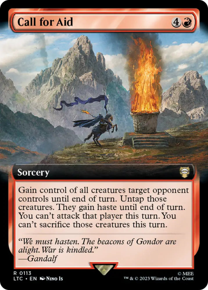 Call for Aid (Extended Art) [The Lord of the Rings: Tales of Middle-Earth Commander] - MTG Single