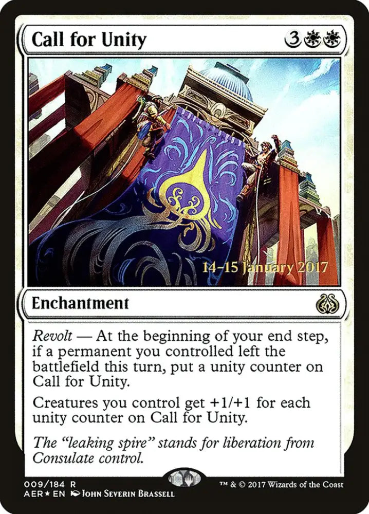 Call for Unity [Aether Revolt Prerelease Promos] - MTG Single