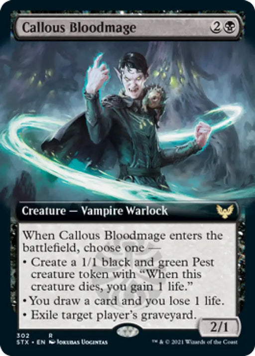 Callous Bloodmage (Extended Art) [Strixhaven: School of Mages] - MTG Single