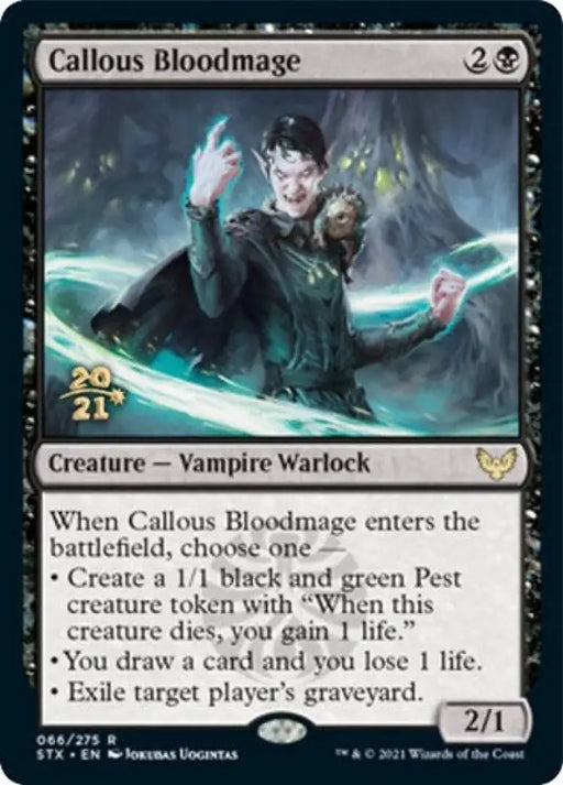 Callous Bloodmage [Strixhaven: School of Mages Prerelease Promos] - MTG Single
