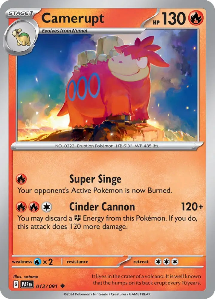 Camerupt (012/091) [Scarlet & Violet: Paldean Fates] - Pokemon Single