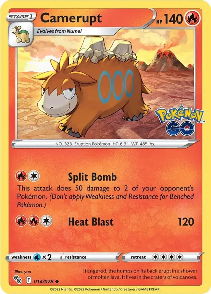 Camerupt (014/078) [Pokémon GO] - Pokemon Single