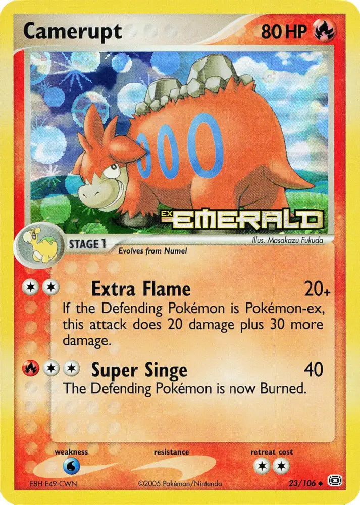 Camerupt (23/106) (Stamped) [EX: Emerald] - Pokemon Single