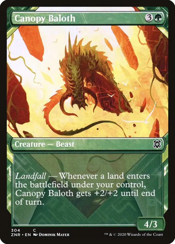 Canopy Baloth (Showcase) [Zendikar Rising] - MTG Single
