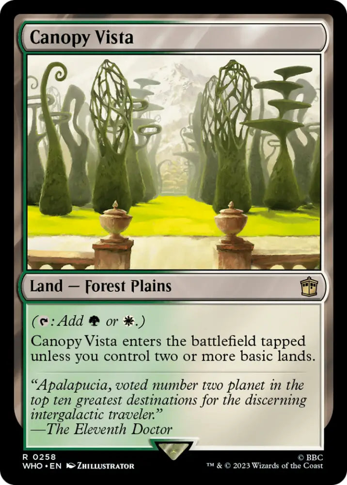 Canopy Vista [Doctor Who] - MTG Single