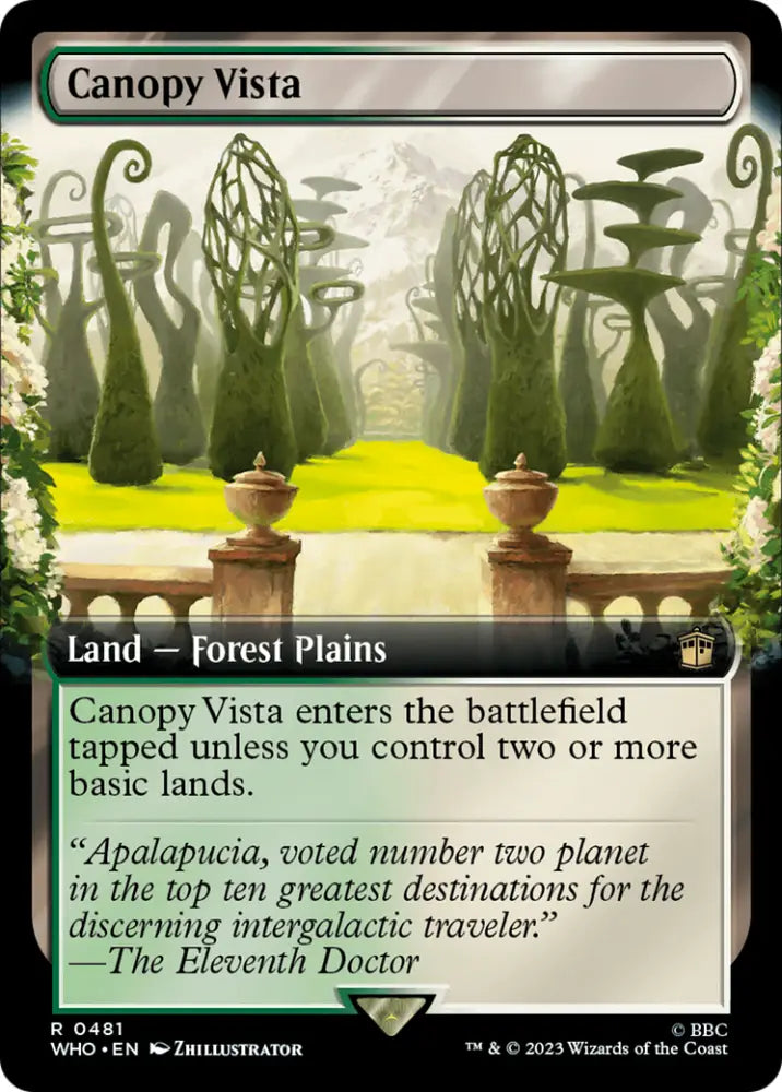 Canopy Vista (Extended Art) [Doctor Who] - MTG Single