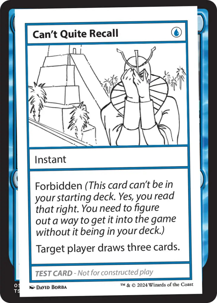 Can’t Quite Recall [Mystery Booster 2 Playtest Cards] - MTG Single