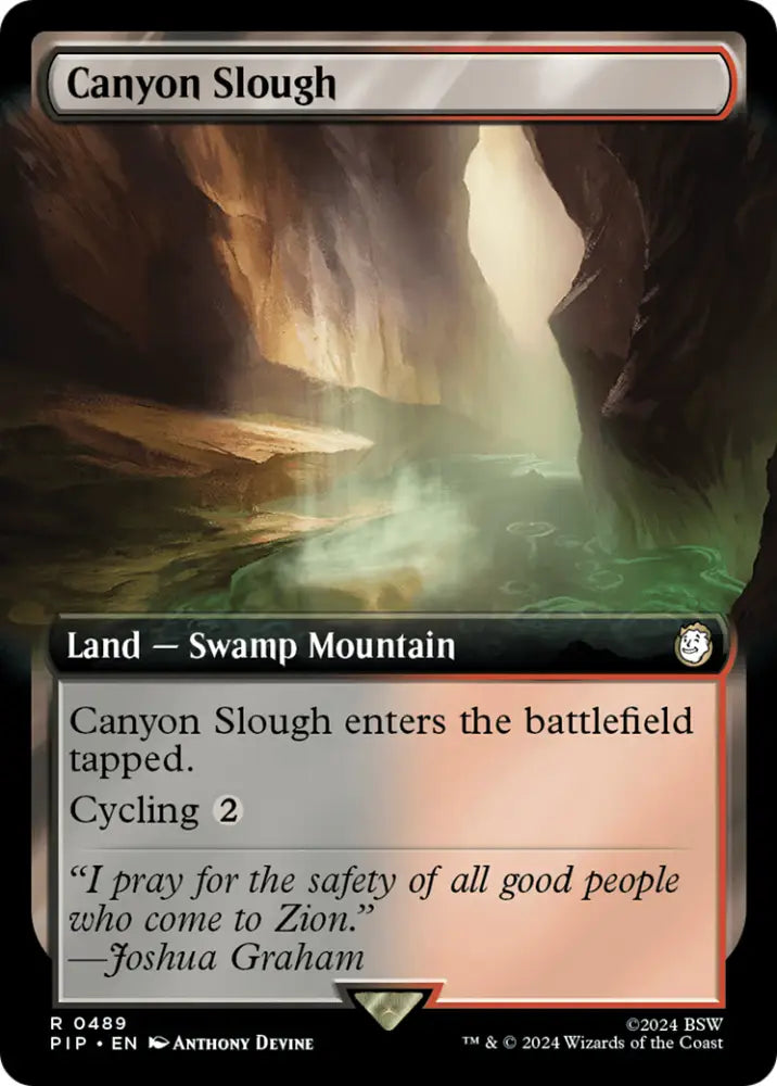 Canyon Slough (Extended Art) [Fallout] - MTG Single