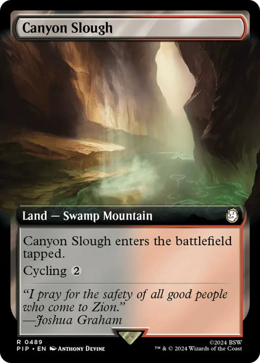 Canyon Slough (Extended Art) [Fallout] - MTG Single