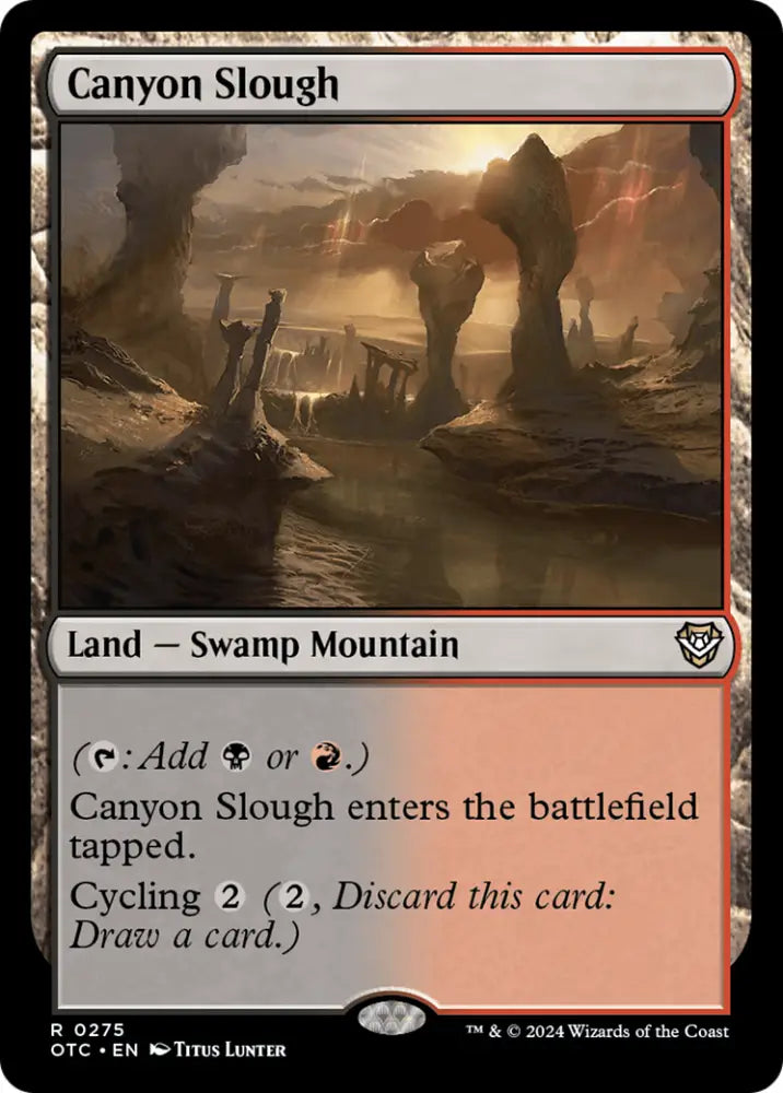 Canyon Slough [Outlaws of Thunder Junction Commander] - MTG Single