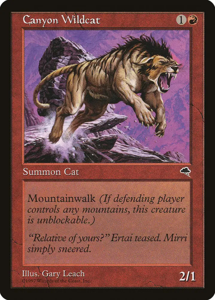 Canyon Wildcat [Tempest] - MTG Single
