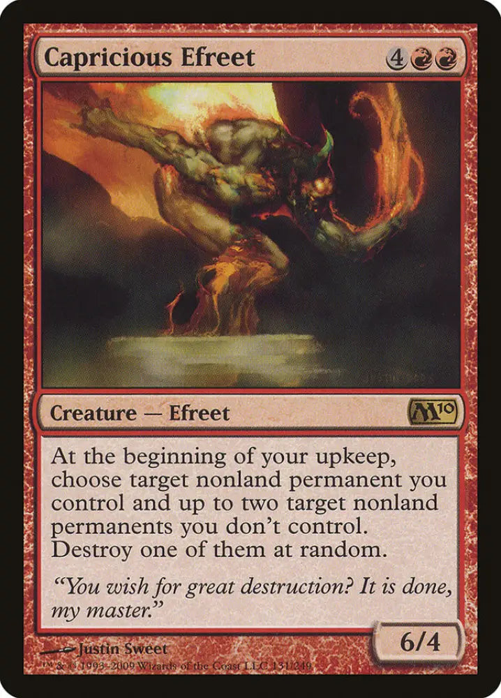 Capricious Efreet [Magic 2010] - MTG Single