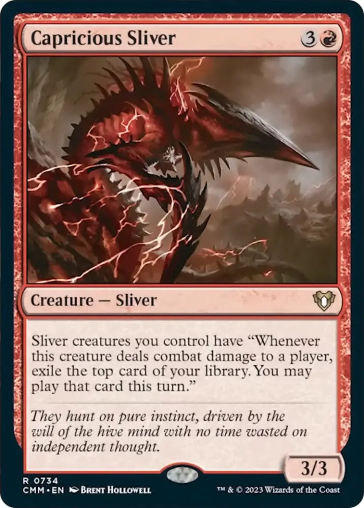 Capricious Sliver [Commander Masters] - MTG Single