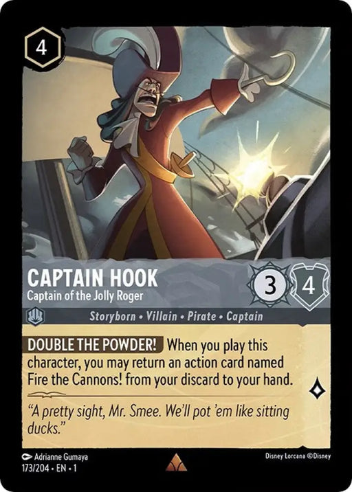 Captain Hook - Captain of the Jolly Roger (173/204) [The First Chapter] - Lorcana Single