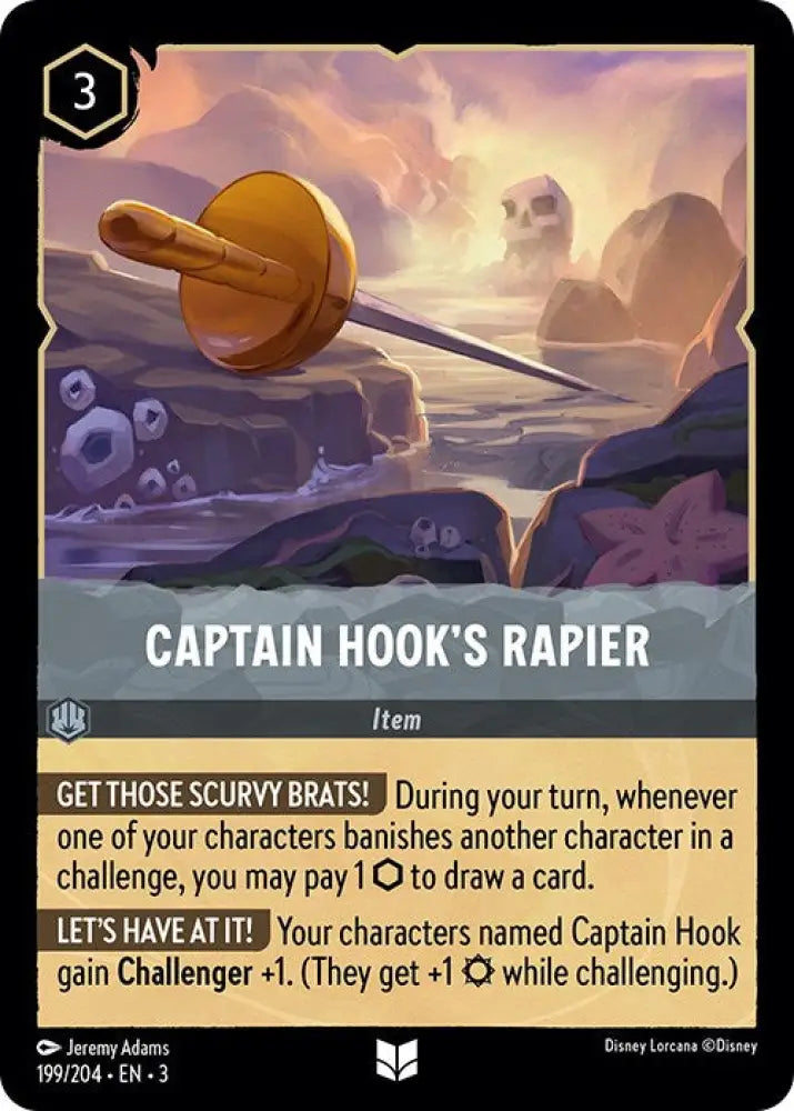 Captain Hook’s Rapier (199/204) [Into the Inklands] - Lorcana Single