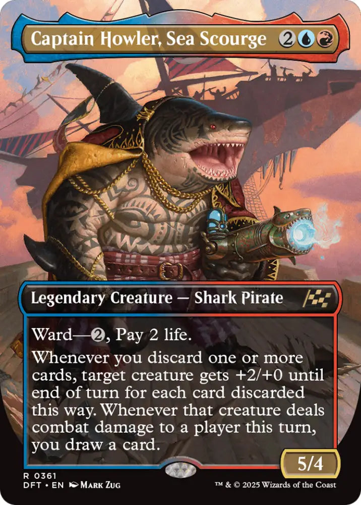 Captain Howler Sea Scourge (Borderless) [Aetherdrift] - MTG Single