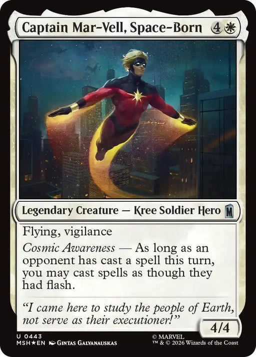 Captain Mar-Vell, Space-Born (Surge Foil) (443) [Marvel Super Heroes]