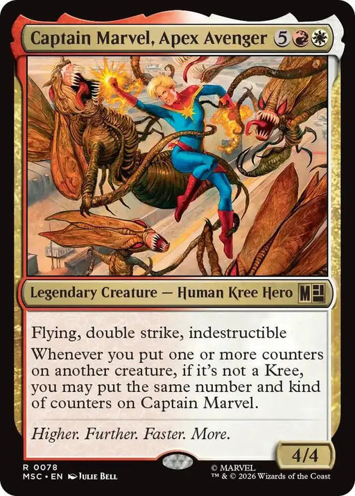 Captain Marvel, Apex Avenger (Surge Foil) (78) [Marvel Super Heroes Commander]