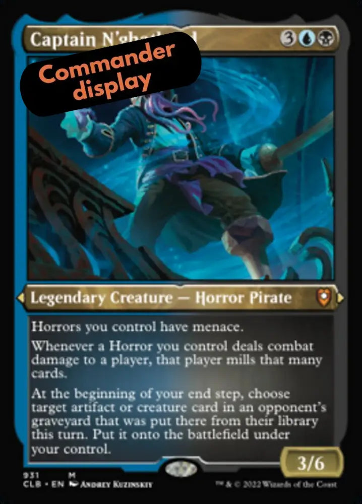 Captain N’ghathrod (Display Commander) (Foil Etched) [Commander Legends: Battle for Baldur’s Gate] - MTG Single