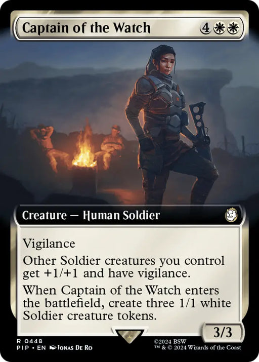 Captain of the Watch (Extended Art) [Fallout] - MTG Single