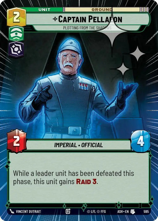 Captain Pellaeon - Plotting from the Shadows (Hyperspace Foil) (595) [Ashes of the Empire]