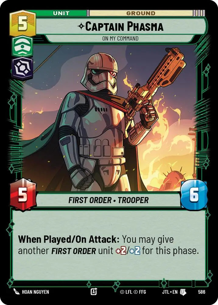 Captain Phasma - On My Command (Foil) (586) [Jump to Lightspeed] - Star Wars: Unlimited Single
