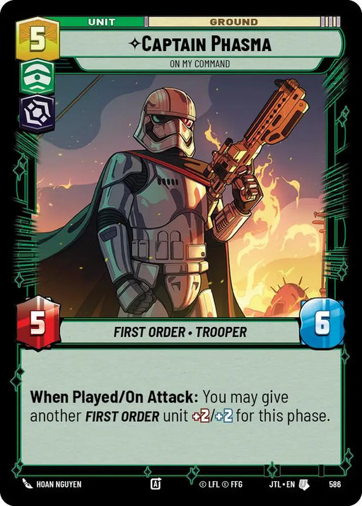 Captain Phasma - On My Command (Foil) (586) [Jump to Lightspeed] - Star Wars: Unlimited Single