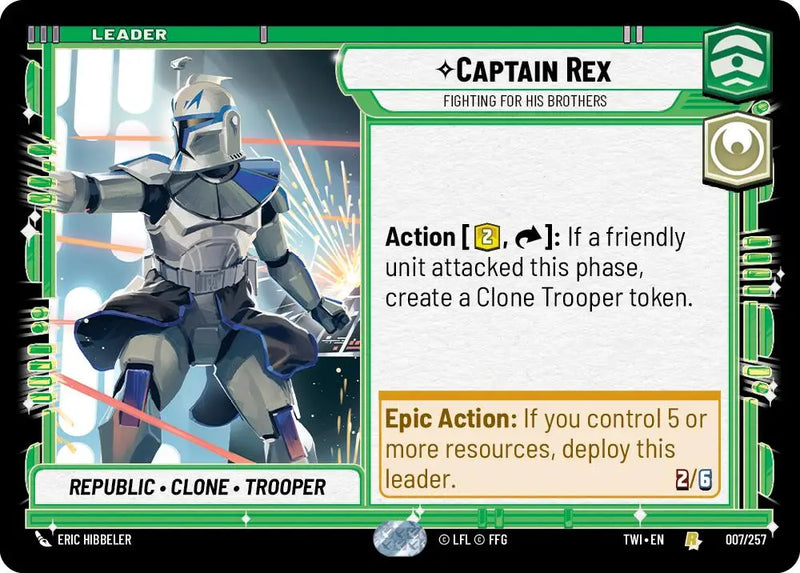 Captain Rex - Fighting For His Brothers (007/257) [Twilight of the Republic] - Star Wars: Unlimited Single