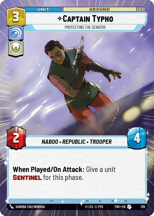 Captain Typho - Protecting the Senator (Hyperspace) (319) [Twilight of the Republic] - Star Wars: Unlimited Single