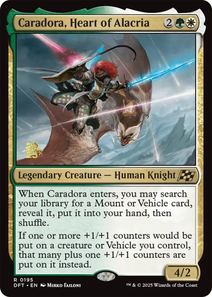 Caradora Heart of Alacria [Aetherdrift Prerelease Promos] - MTG Single
