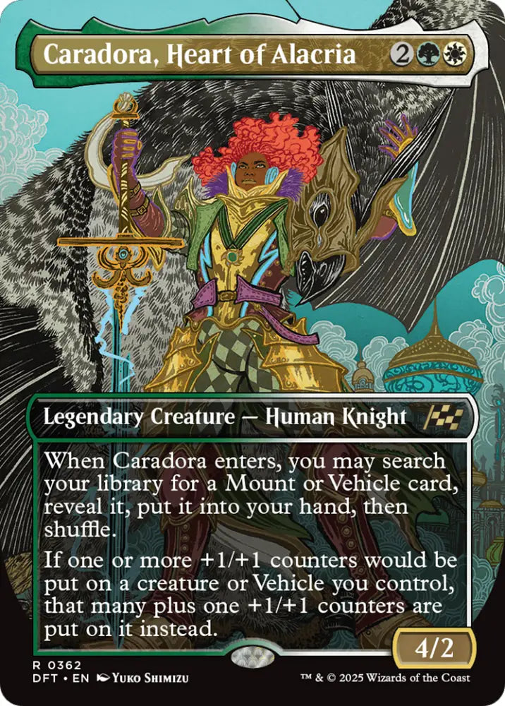 Caradora Heart of Alacria (Borderless) [Aetherdrift] - MTG Single