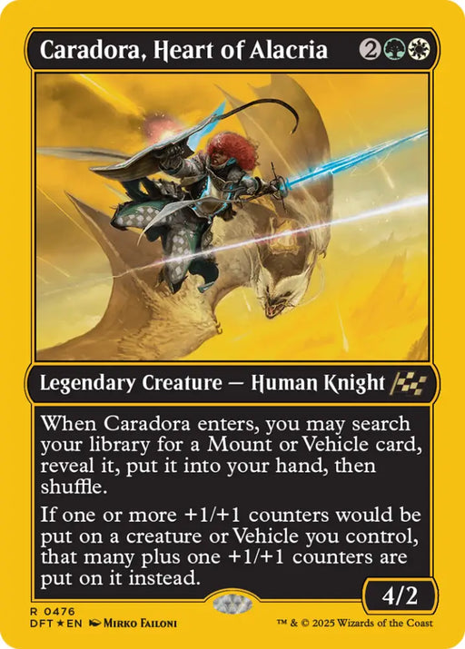 Caradora Heart of Alacria (First-Place Foil) [Aetherdrift] - MTG Single