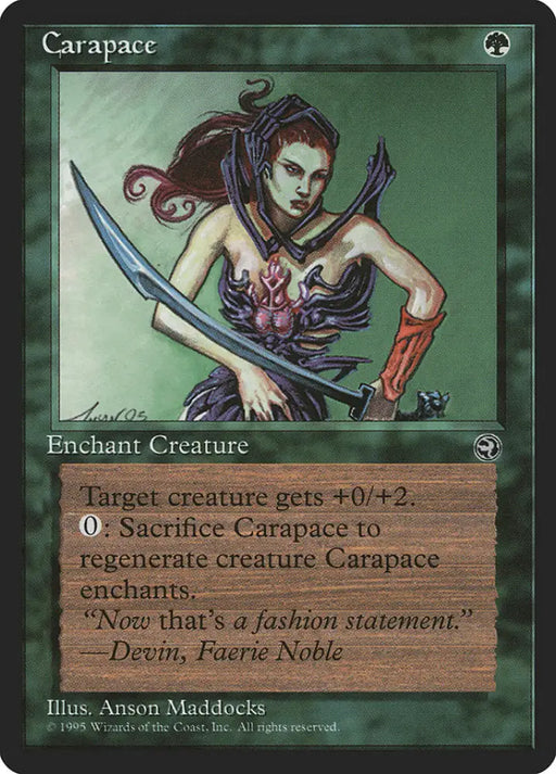 Carapace (Devin Flavor Text) [Homelands] - MTG Single