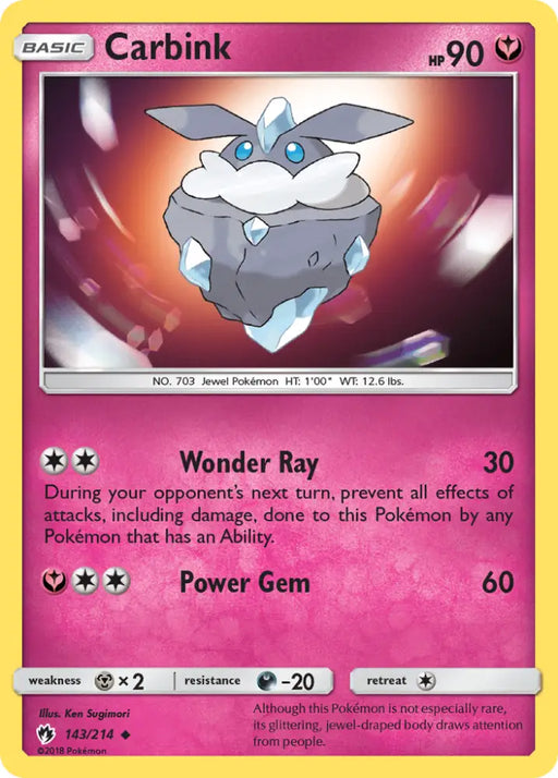 Carbink (143/214) [Sun & Moon: Lost Thunder] - Pokemon Single