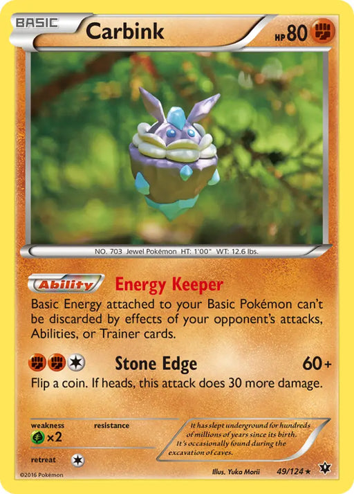 Carbink (49/124) [XY: Fates Collide] - Pokemon Single