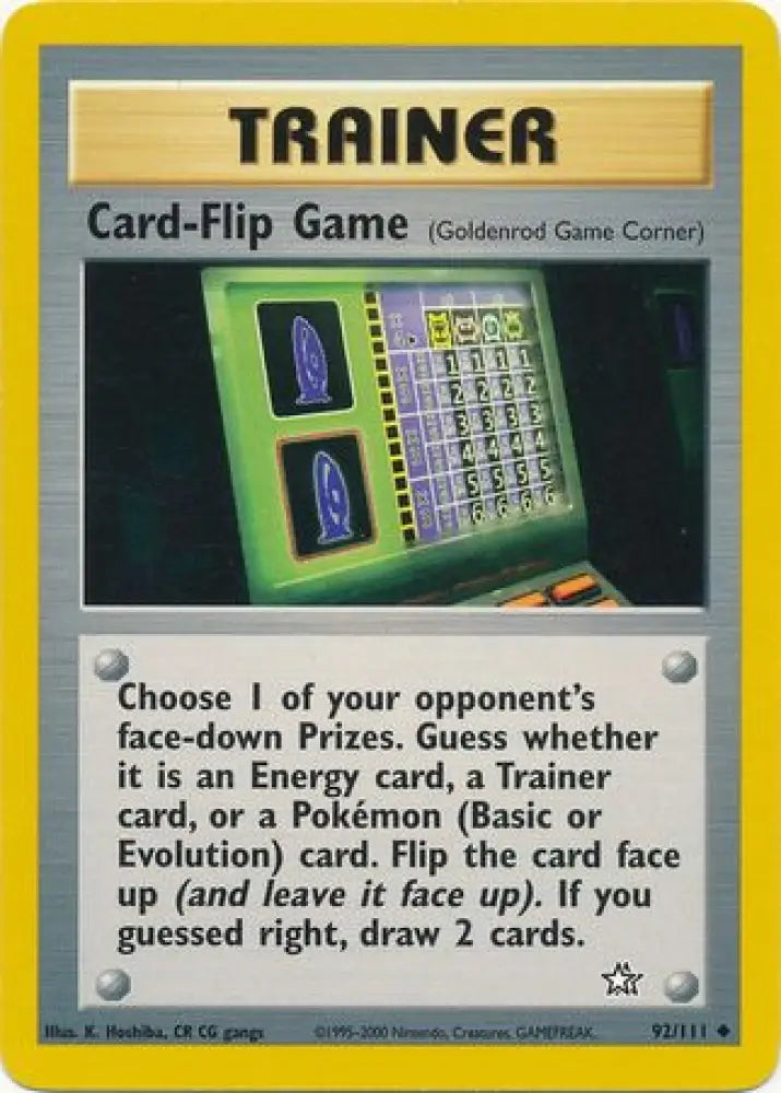 Card-Flip Game (92/111) [Neo Genesis Unlimited] - Pokemon Single