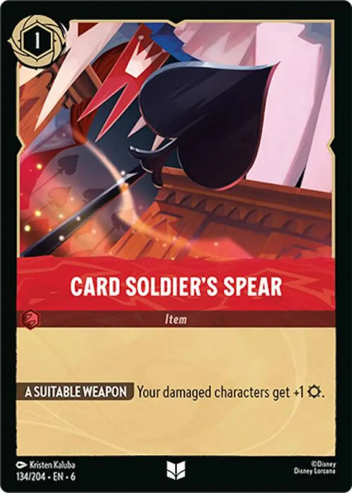 Card Soldier’s Spear (134/204) [Azurite Sea] - Lorcana Single