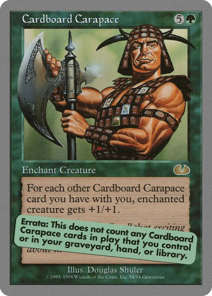Cardboard Carapace [Unglued] - MTG Single