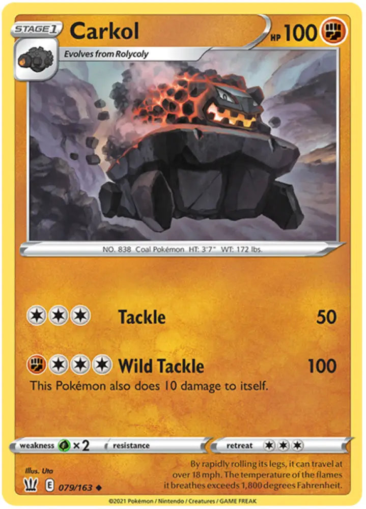 Carkol (079/163) [Sword & Shield: Battle Styles] - Pokemon Single