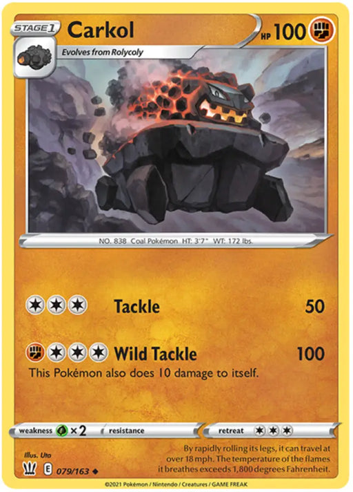 Carkol (079/163) [Sword & Shield: Battle Styles] - Pokemon Single