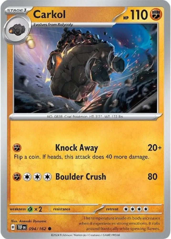 Carkol (094/162) [Scarlet & Violet: Temporal Forces] - Pokemon Single