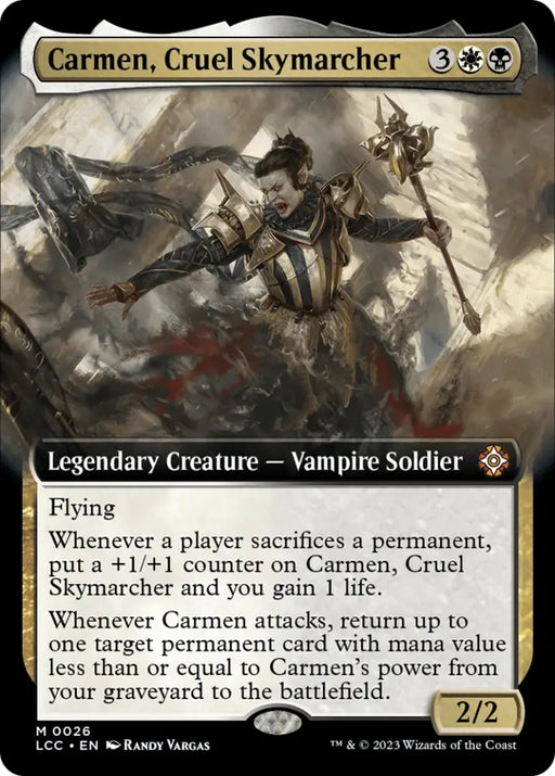 Carmen Cruel Skymarcher (Extended Art) [The Lost Caverns of Ixalan Commander] - MTG Single