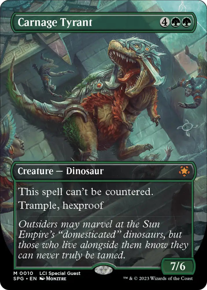 Carnage Tyrant (Borderless) [The Lost Caverns of Ixalan Special Guests] - MTG Single