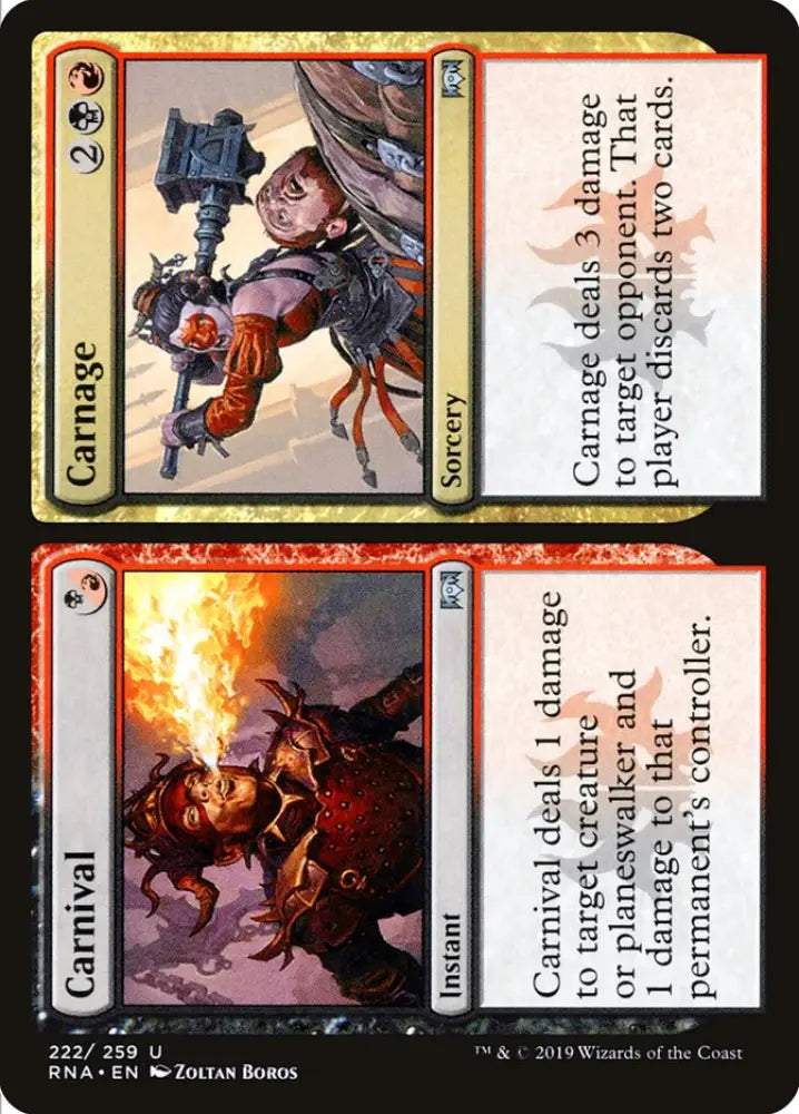 Carnival // Carnage [Ravnica Allegiance] - MTG Single